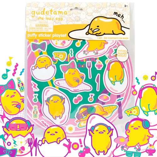 Image of Gudetama The Lazy Egg Puffy Sticker Playset