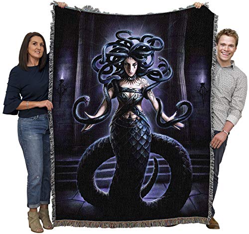 Pure Country Weavers Serpents Spell Medusa Blanket By Anne Stokes Gothic Collection - Gift Fantasy Tapestry Throw Woven From Cotton - Made In The Usa (72X54) #TOP29