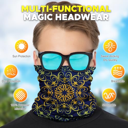 Image of JOEYOUNG Headwear, Bandana, Neck Gaiter Head Wrap Headband Balaclava Magic Scarf