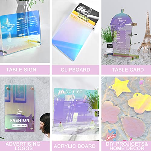 12X16 Inch Iridescent Acrylic Sheets - 2 Pack | Colored Acrylic Sheets for Laser Cutting, Art Projects, Signage, and Painting (300x400x2.8mm) - Image 3