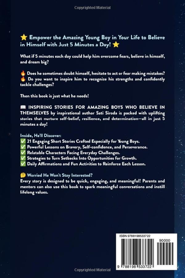Inspiring Stories for Amazing Boys Who Believe in Themselves: 21 Short Stories About Courage, Self-Confidence, Overcoming Fear & Empowering Young ... a Day (Motivational Short Stories for Kids) - Image 2