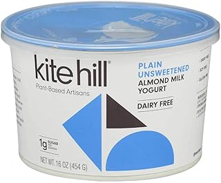 Kite Hill European Style Plain Unsweetened Almond Milk Yogurt, 16 Ounce ...