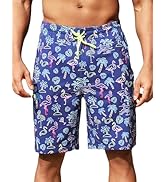 Lxopogk Mens Swim Trunks with Mesh Liner Board Shorts Quick Dry Bathing Suit Beach Swimwear for M...
