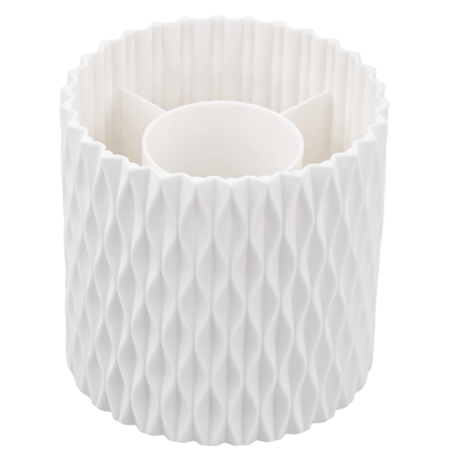 Soporte Giratorio de 360 Grados para Bolígrafos y Organizador de Pinceles de Maquillaje con 5 Compartimentos - Elegante Soporte de Escritorio y Almacenamiento Cosmético para Tocador, Baño