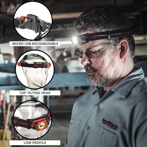 Image of Streamlight 51064 Twin-Task 375-Lumens USB Headlamp, Box, Black /Red