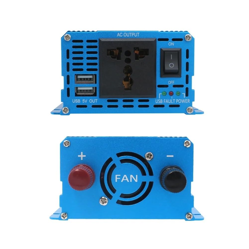 Inversor De Onda Sinusoidal Pura CC 12 V A CA 220 V 60 Hz Cargador Adaptador Y Enchufe Universal 1000 W 1200 W Y 2000 W Inversor Onda Pura Convertidor(1200W-220V-60hz)