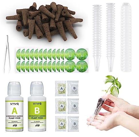 Most Effective Hydroponic System That Will Change Your Gardening Game 5 URUQ 188Pcs Hydroponic Pods Supplies: Grow Anything Kit with 45 Grow Sponges, 45 Grow Baskets, 45 Grow Domes, 45 Pod Labels, 8 A&B Plant Food - Compatible Hydroponics Growing System Most Brands