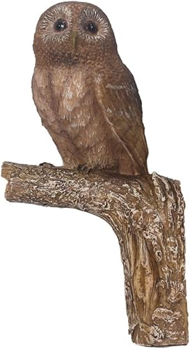 Cabilock Decoración de árbol de cara de árbol, adorno de bricolaje para Cuartos al aire libre, escultura de árbol al aire libre, decoración de búho