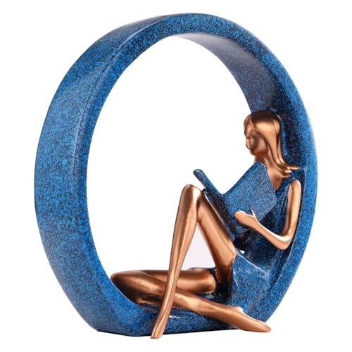 SEWACC Estatuetas de resina estátua de de ioga ornamento de escultura de arte para estante de livros ornamentos para leitores professores decoração para sala de estar quarto escritório armários de mesa e casa