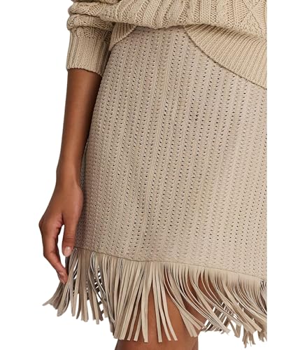 Lauren Ralph Lauren Women's Fringe Trim Woven Leather Pencil Skirt3