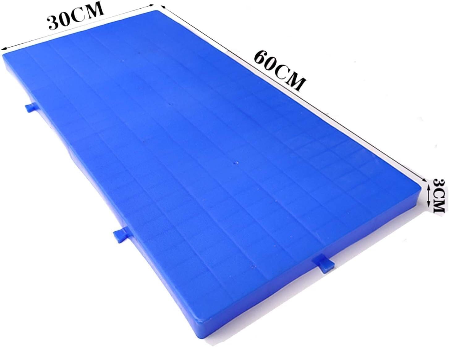 TIST Plastic Pallet Storage Racking Lightweight Wear-Resistant Pallet Balcony Flower Pot Pad Indoor and Outdoor(Blue-a-2pc,60x30x3CM)