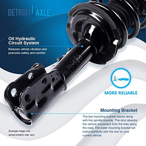 Image of Detroit Axle - 2 Front Struts for Chevy Equinox GMC Terrain Saturn Vue Pontiac Torrent Suzuki XL-7 Captiva Sport Complete Struts with Coil Spring Assembly Replacement Ready Strut Shock