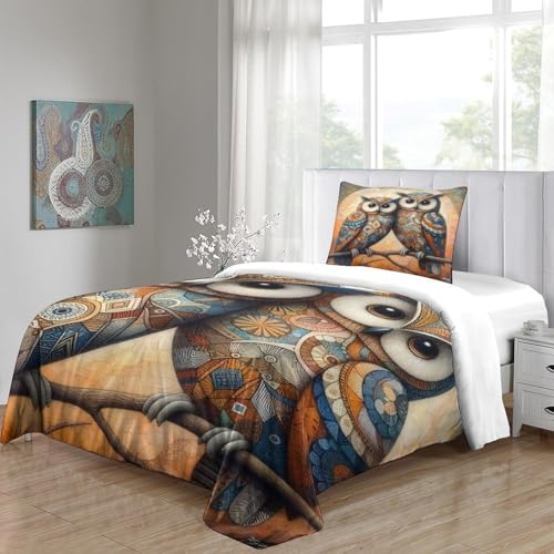 Housse de couette 3D 135x200cm lit simple microfibre douce enfant zip - 5