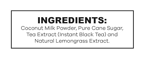 Miniatura 5 de QuikTea - Té latte vegano de limoncillo Chai, 10 unidades, mezcla de hierbas instantáneas con ingredientes naturales, luz de cafeína, sin