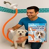 Rinseroo Dog Shower Attachment Hose – Slip-On Pet Sprayer with 6ft Hose – No Tools Handheld Dog Bathing & Grooming Shower Head for Easy Pet Baths, Seniors & RV Use
