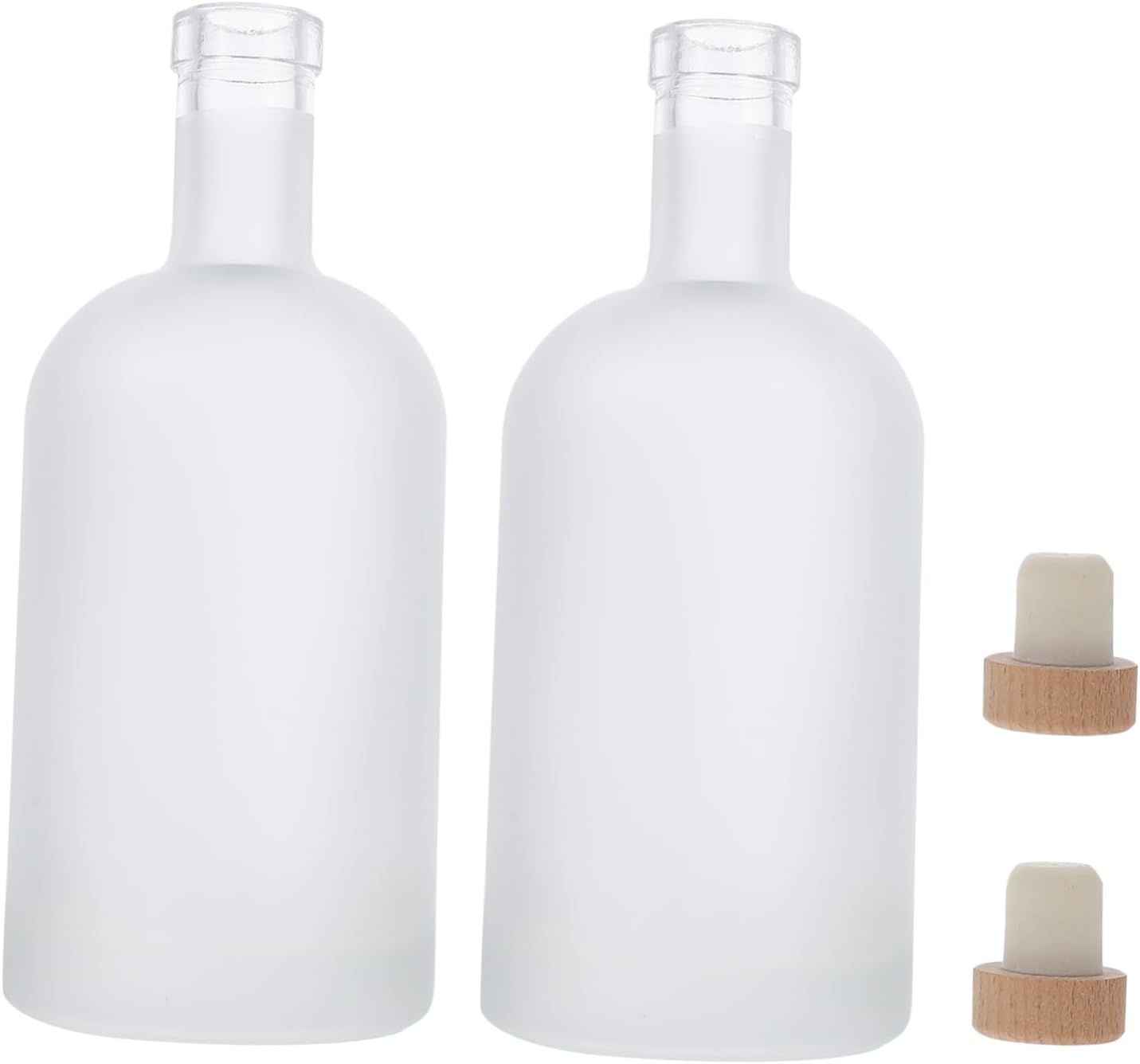 Cabilock 2pcs Diy Frosted Cider Bottles Leak Proof Glass Wine Bottles for Homemade Cider