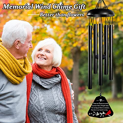Image of Memorial Wind Chimes,Sympathy Gift for Loss of Mother Father,30inch Sympathy Windchimes for Loss of Loved One,Cardinal Wind Chimes Outdoors Decor
