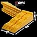 OxGord RV Leveling Ramps - Camper or Trailer Leveler/Wheel Chocks for Stabilizing Uneven Ground and Parking - Set of 2 Blocks, Yellow