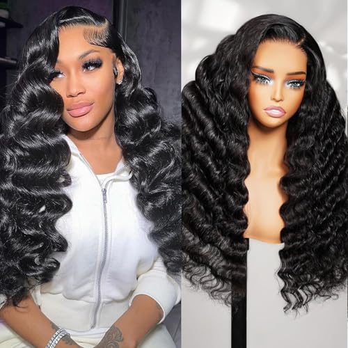 Image of Arabella Glueless Wigs Human Hair 6x5 Glueless wig 28inch Loose Wave Wig