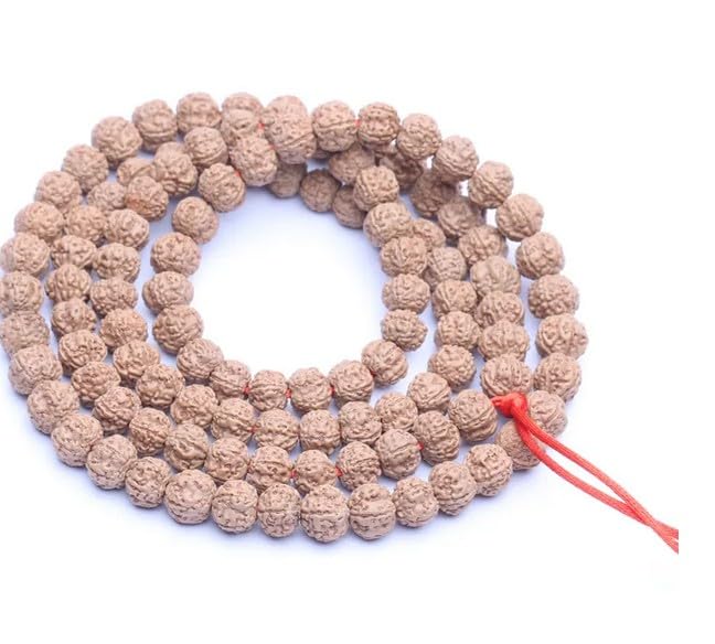 Collier Mala 108 graines de Rudraksha chapelet bouddhiste de méditation et yoga traditionnel