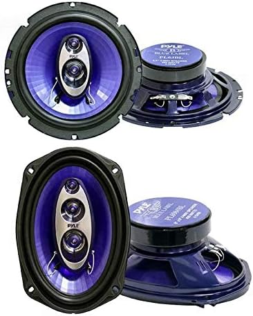 Amazon.com: 2) Pyle pl63bl 6.5-inch 360 W 3 Vías + 2) 6 x 9-Inch 400 W  Altavoces coaxiales de 4 Vías – Azul (Paquete) : Electrónica