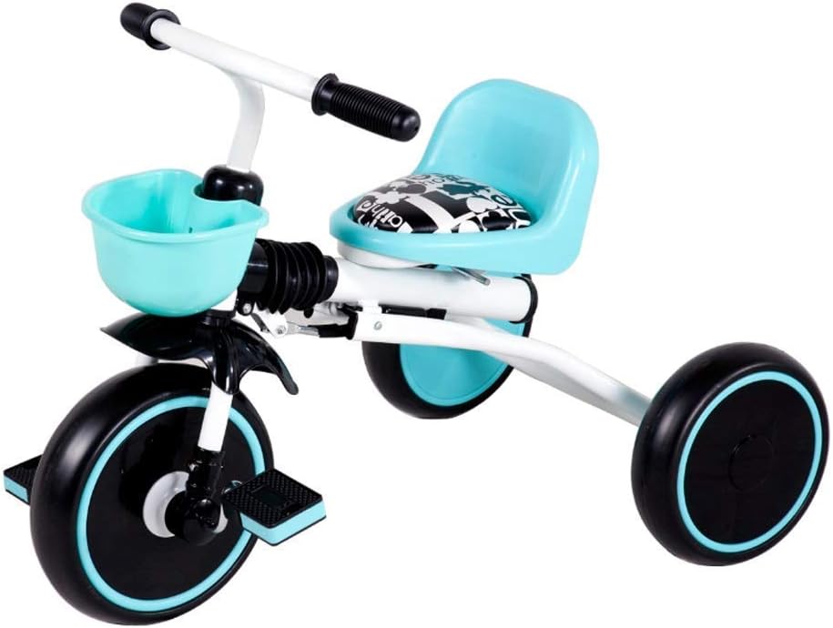 Tricycle Trike, Comfortable Seat Multifunctional Children's Tricycle Foldable Storage, 2-5 Years Old Baby Outdoor Tricycle, 70x50x45cm (Color: Red)