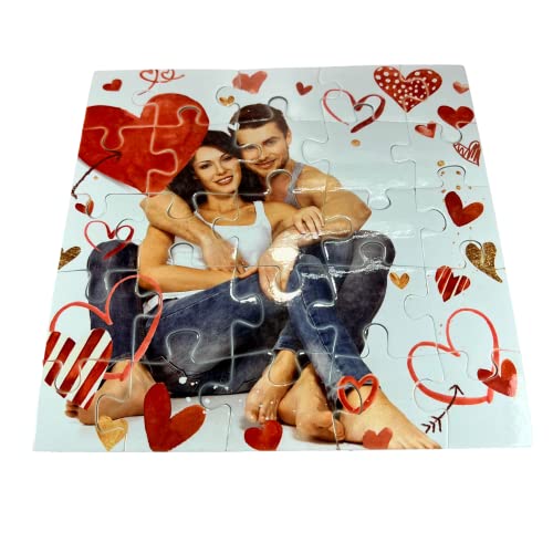 Puzzle di San Valentino Personalizzato con Foto, Biglietto e Cornice a Scelta, Idea Regalo Romantica per Fidanzato, Fidanzata, Marito, Moglie, Compagno, Compagna, Amante