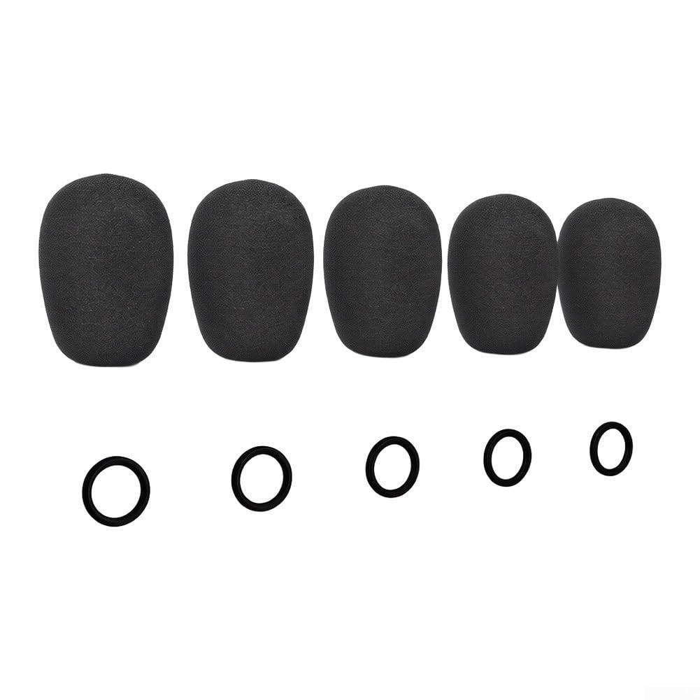Parabrisas de espuma de alta densidad para micrófonos de auriculares de aviación, color negro