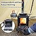 Huskfirm Wood Burning Stove,Tent Stove for Heating,Folding Portable Wood Stove for Tent,Cooking,Courtyard,Camping Stove include Chimney Pipes and Spark Arrestor, Black-LOGO