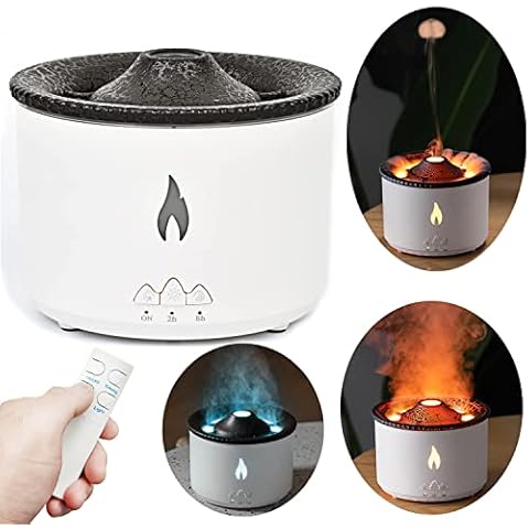 Luftbefeuchter 360ml, Flammenbefeuchter, Aroma Diffuser Mit Flammen Effekt, Spray Wie Eine Qualle Cover