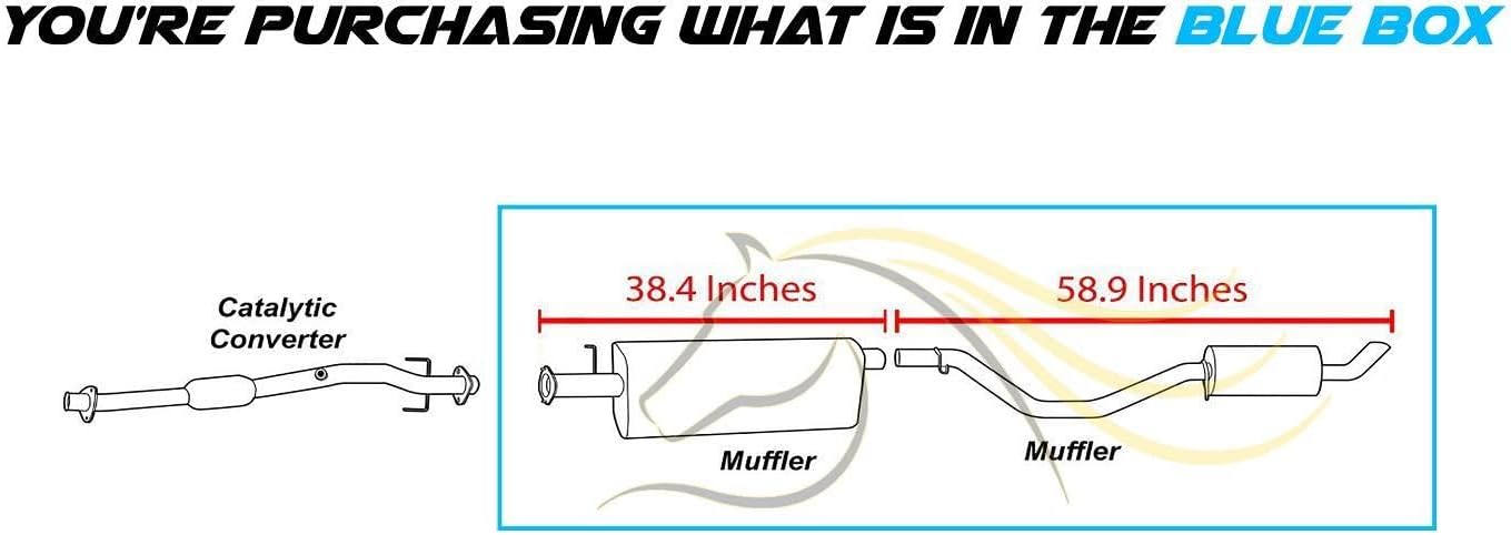 Exhaust Front Muffler & Rear Muffler Kit Compatible for 2002-2005 Chevy Trailblazer 4.2L | Stainless Steel | Northeastern Exhaust | Includes Clamps, Hangers and Bolt Kit | Direct-Fit Replacement