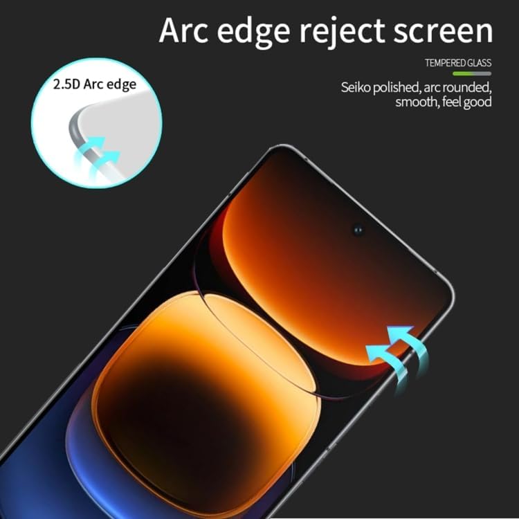 Image of DD SON Tempered Glass Screen Protector Compatible for IQOO Neo 9 Pro 5G (11D) with Edge to Edge Coverage and Easy Installation kit,Black