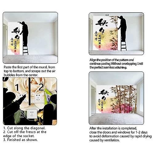 Roommates Peel and Stick Wallpaper Bamboo Customize Wall Contact Paper Peel and Stick Dollhouse No Extra Glue Needed (W) 78.7Inch X(H) 78.7Inch - Thumbnail 4