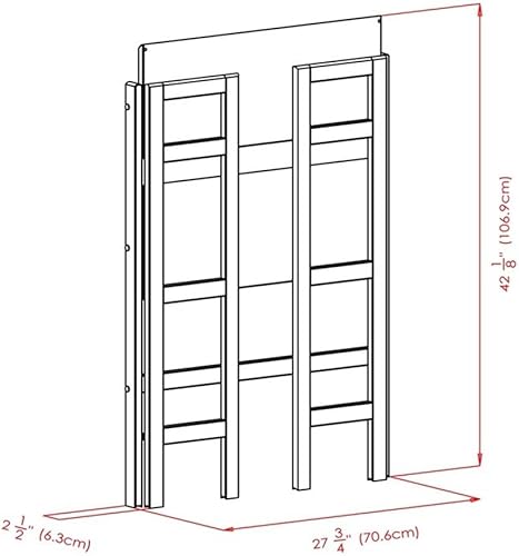 Miniatura 4 de Winsome Torino - Juego de librerías plegables de 3 piezas con cesta de tela, almacenamiento y organización, expreso/chocolate