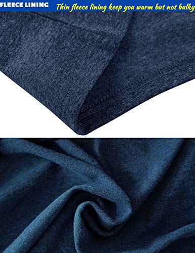 Tacvasen Men's Running Performance Shirts Long Sleeves Gym Workout Shirts Tops Sea Blue, S #TOP5