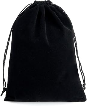 LYSXP Black Velvet bags With Drawstring 10pcs 8x12 Inch Jewelry Pouches