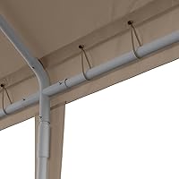 Vista 4 de Cubierta de toldo de repuesto para cochera de 10 x 20 pies para la parte superior de la tienda de campaña, cubierta de refugio de garaje con cuerdas