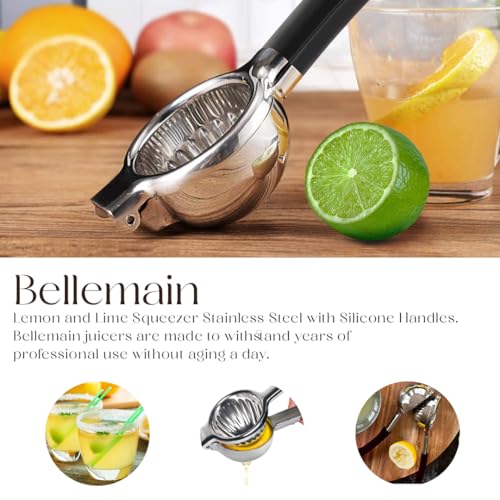 Image of Stainless Steel Lemon Squeezer and Lime Press - Heavy Duty Manual Citrus Juicer and Handheld Juice Press for Lemons, Limes, and Small Citrus Fruits