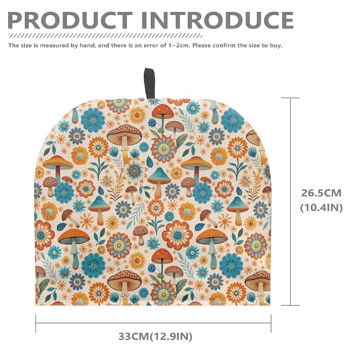 Image of Thanksgiving Large Tea Cozy for Teapot Mushroom Print Thick Tea Pot Cover Home Kitchen Decoration Insulated Teapot Cozy Dust Kitchen Accessories