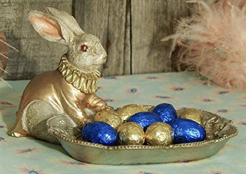 Werner Voss Osterhase mit Schale Hasenfigur Ostern Kartenhalter Hase Osterfigure Barrock Shabby Landhaus Cover