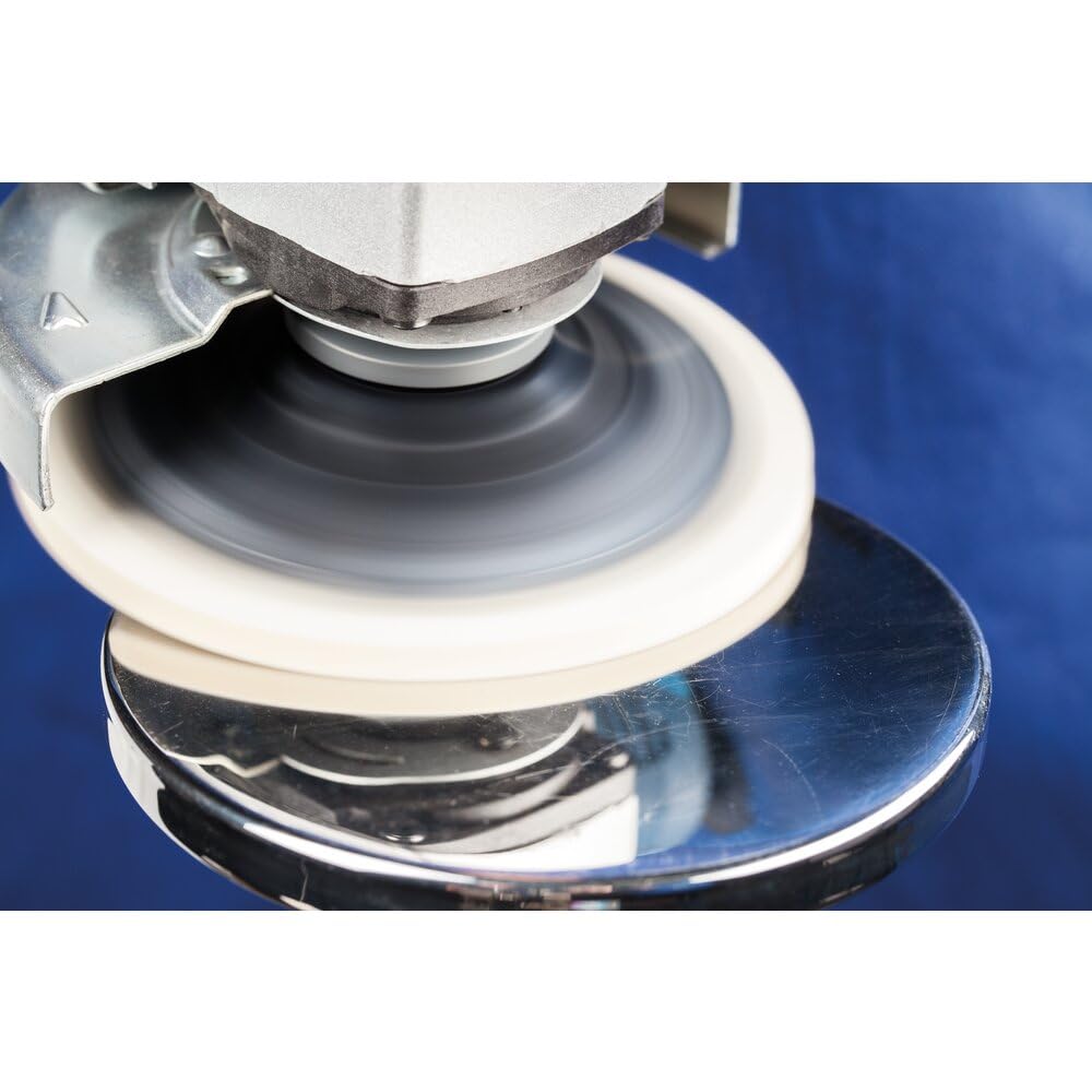 PFERD COMBICLICK Felt Disc, 5 pc. | 4-1/2 inch dia. | 48705 - for pre-polishing and high-gloss polishing with an angle grinder, works with polishing paste bars