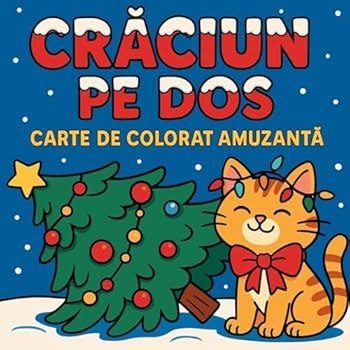 Craciun pe dos - Carte de colorat amuzanta