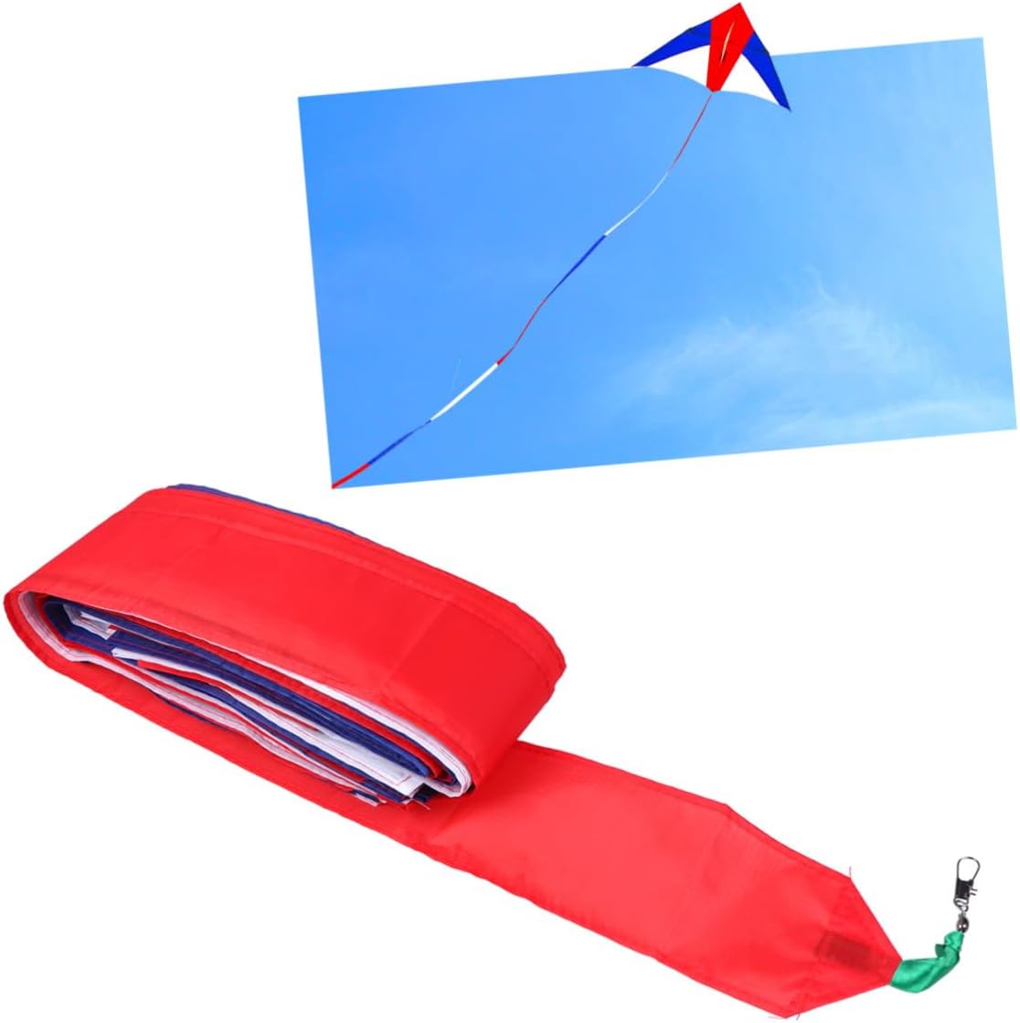 Colorful Kite Tail Ribbon Streamer for Outdoor Kite Accessories Lightweight Fabric Floating Turning Tail Eye-catching Stability Enhancer Random Lanyard Color Random Color