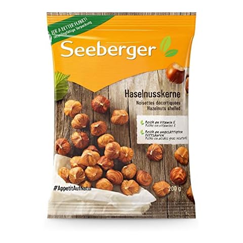 Seeberger Haselnusskerne 12er Pack: Große runde Kerne der Haselnuss, sehr aromatisch aus Italien - als Snack, Backzutat und zum Verfeinern von Speisen - roh, naturbelassen Cover