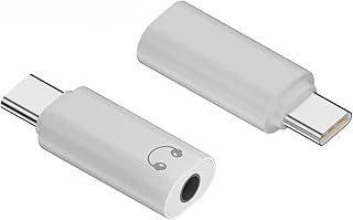 AUX 3.5mm to USB-C Audio Adapter - Type-C Converter for Headphones, Audio, and Voice Recording (White colour)