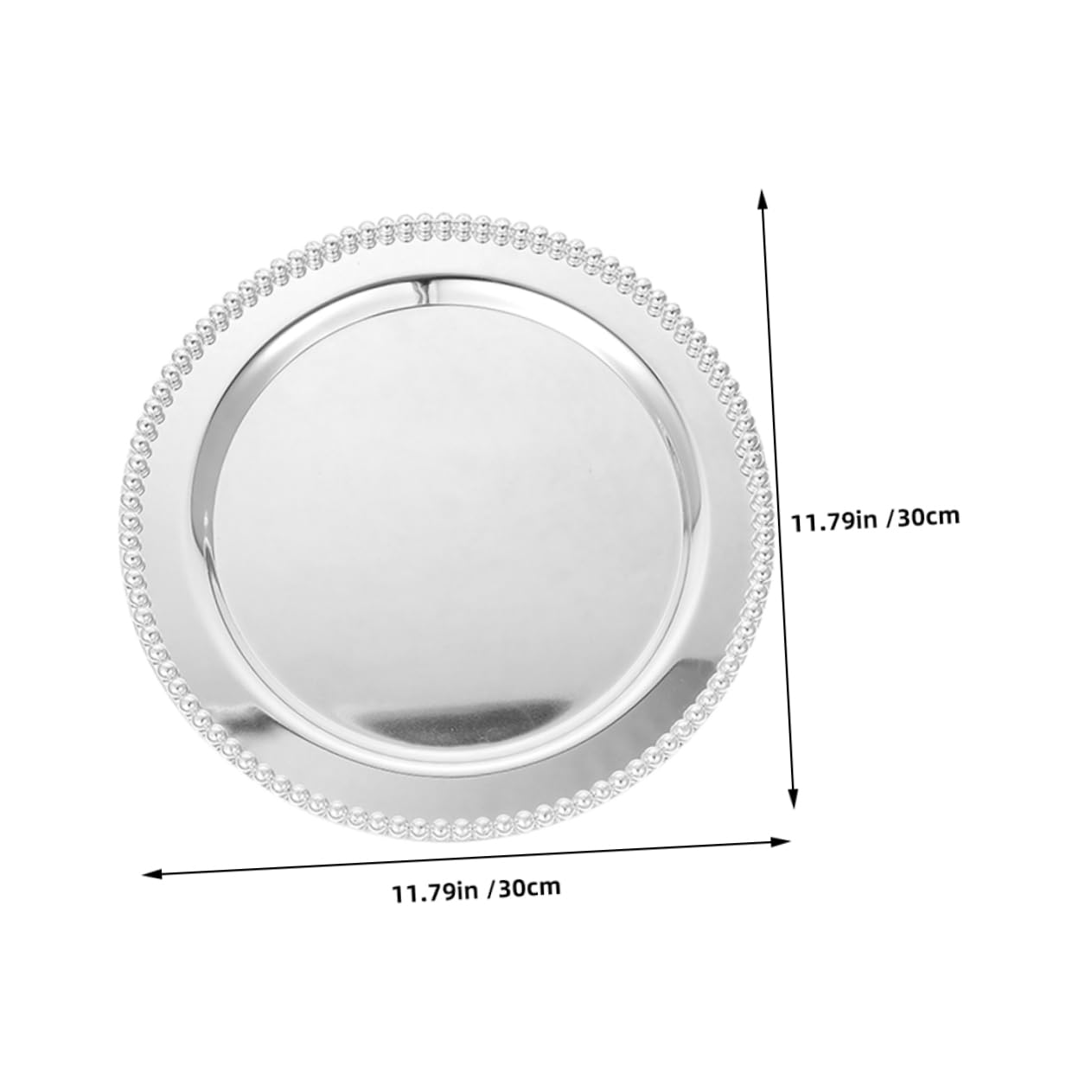 Vassoio Portagioielli Rotondo in Acciaio Inox, Superficie Liscia e Facile da Pulire, per Esporre Anelli e Gioielli in Camera da Letto
