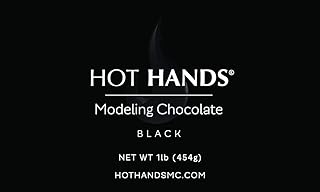 Modeling Chocolate, Premium Gourmet Modeling Chocolate in BLACK by Hot Hands Modeling Chocolate for Cookies and Cakes 1 POUND VALUE PACK