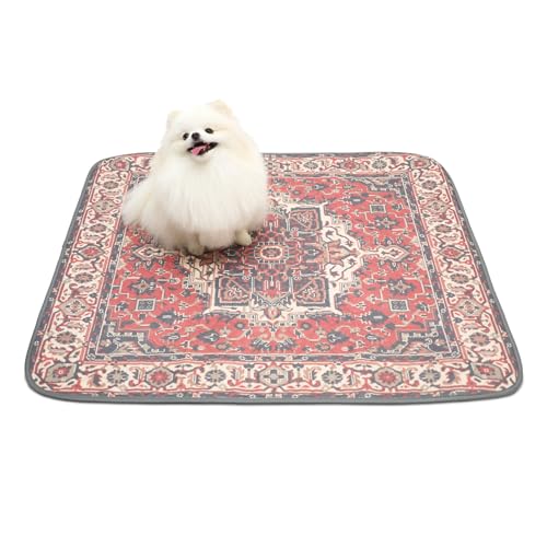 Paw Inspired Designer Print Dog Pads (2 Pack) | Premium Washable Pee Pads | Reusable Puppy Pads for Potty Training, Whelping, Waterproof Mat | Leakproof, Non-Slip Liner (Persian Style, 36" x 36" Size)