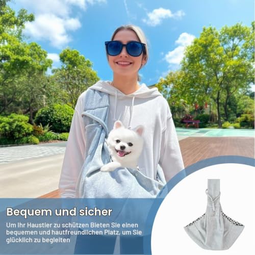 NHPY 1 Stück Tragetasche hund, Hundetragetasche, Hunde tragetasche, Tragetuch hund, Hundetragetasche bis 10kg-15kg, Hundetragetuch