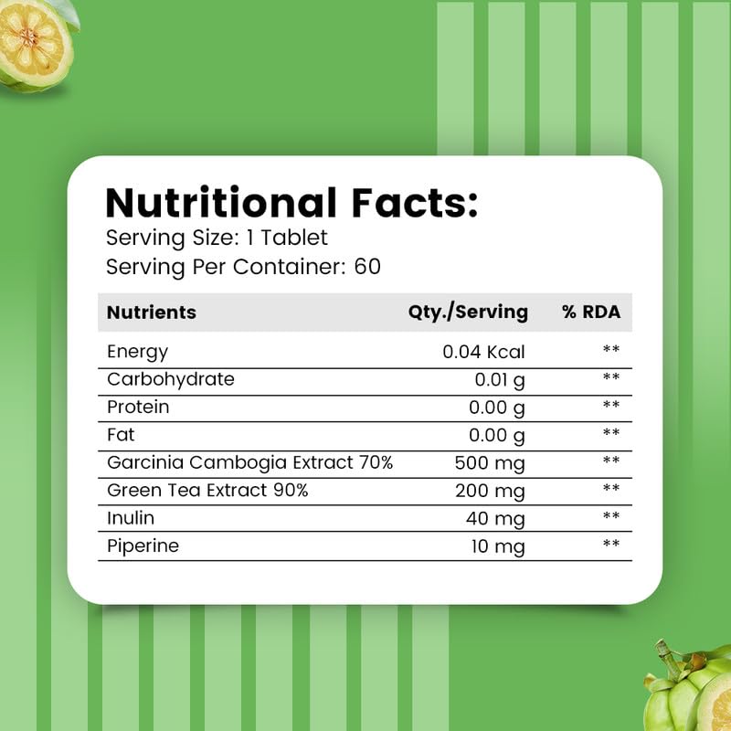 Buy Now Nirvasa Garcinia Cambogia Tablets (800Mg) With 70% Hca &Amp; Gre...